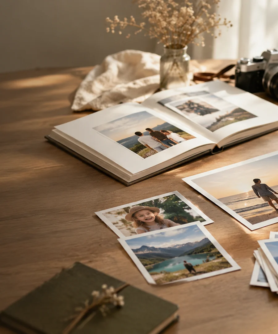 Printed photographs and meaningful memories
